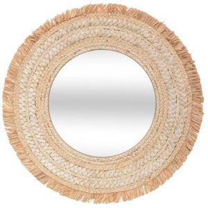 ATMOSPHERA CREATEUR D'INTERIEUR Athera – flätad spegel Célia – Bast D. 68 cm – beige ATMOSPHERA CREATEUR D'INTERIEUR Athera – flätad spegel Célia – Bast D. 68 cm – beige
