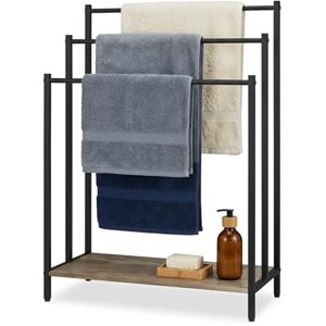 Relaxdays rund spegel, Ø 50 cm, med ram, väggspegel för hall, badrum, vardagsrum, hallspegel för upphängning, svart Relaxdays rund spegel, Ø 50 cm, med ram, väggspegel för hall, badrum, vardagsrum, hallspegel för upphängning, svart