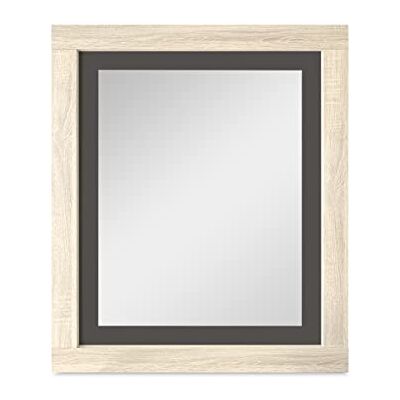 mattfy Väggspegel, Victoria-modell, Praktiska och funktionella, Cambria och grafitfärgfinish, inklusive hårdvara, mått: 75 cm (höjd) x 90 cm (Bredd) x 3,5 cm (botten) mattfy Väggspegel, Victoria-modell, Praktiska och funktionella, Cambria och grafitfärgfinish, inklusive hårdvara, mått: 75 cm (höjd) x 90 cm (Bredd) x 3,5 cm (botten)