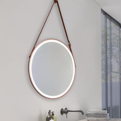 M Ledme Badrumsspegel med ljus 60 x 60 cm, cirkulär 15 W, dimbar, 3 färger ljus, pekbrytare, IP44, HD-härdat glas med rep M Ledme Badrumsspegel med ljus 60 x 60 cm, cirkulär 15 W, dimbar, 3 färger ljus, pekbrytare, IP44, HD-härdat glas med rep