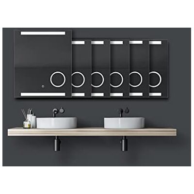 Talos King badrumsspegel med belysning – LED-badrumsspegel 60 x 70 cm – väggspegel med upplyst sminkspegel – spegel med ljusfärg neutral vit – ljusspegel med digital klocka Talos King badrumsspegel med belysning – LED-badrumsspegel 60 x 70 cm – väggspegel med upplyst sminkspegel – spegel med ljusfärg neutral vit – ljusspegel med digital klocka