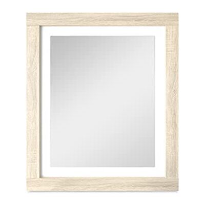 mattfy Väggspegel, Victoria-modell, Praktiska och funktionella, Vit och Cambria-färgfinish, inklusive hårdvara, mått: 75 cm (höjd) x 90 cm (Bredd) x 3,5 cm (botten) mattfy Väggspegel, Victoria-modell, Praktiska och funktionella, Vit och Cambria-färgfinish, inklusive hårdvara, mått: 75 cm (höjd) x 90 cm (Bredd) x 3,5 cm (botten)