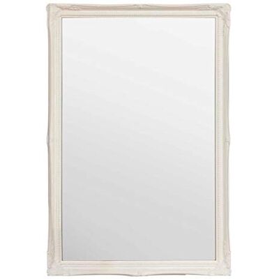 FRAMES BY POST Stor 2 cm vit shabby chic antik stil rektangulär väggspegel – stor storlek: 40 x 28 tum FRAMES BY POST Stor 2 cm vit shabby chic antik stil rektangulär väggspegel – stor storlek: 40 x 28 tum