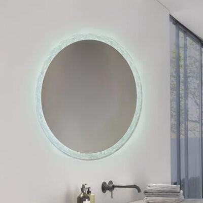 M Ledme Badrumsspegel med ljus 80 x 80 cm, 15 W cirkelcirkelspegel, justerbar, 3 färger ljus, pekbrytare, HD-härdat glas, IP44, klar finish M Ledme Badrumsspegel med ljus 80 x 80 cm, 15 W cirkelcirkelspegel, justerbar, 3 färger ljus, pekbrytare, HD-härdat glas, IP44, klar finish
