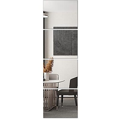 Delma Glass Full Length Wall Mirror Tiles, 14'' x 12'' x 4PCS, Full Body Mirror for Bedroom, Full Length Mirror Wall Mounted for Home Gym, Door (14'' x12''-4PCS) Delma Glass Full Length Wall Mirror Tiles, 14'' x 12'' x 4PCS, Full Body Mirror for Bedroom, Full Length Mirror Wall Mounted for Home Gym, Door (14'' x12''-4PCS)