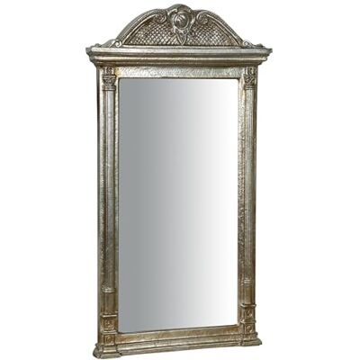 Biscottini Väggspegel för badrum och sovrum L46XPR6XH82,5 cm väggspegel med krokar silverspegel Biscottini Väggspegel för badrum och sovrum L46XPR6XH82,5 cm väggspegel med krokar silverspegel