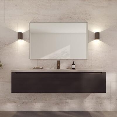 Loevschall Refine spegel Väggspegel brun med ram 120 x 75 cm Dekorativ spegel för badrum, vardagsrum, sovrum & hall minimalistisk och elegant spegel av borstad mässing Loevschall Refine spegel Väggspegel brun med ram 120 x 75 cm Dekorativ spegel för badrum, vardagsrum, sovrum & hall minimalistisk och elegant spegel av borstad mässing