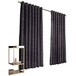 Furn. Himalaya Jacquard öljettgardiner - Marinblå - 229cm x 183cm Furn. Himalaya Jacquard öljettgardiner - Marinblå - 229cm x 183cm