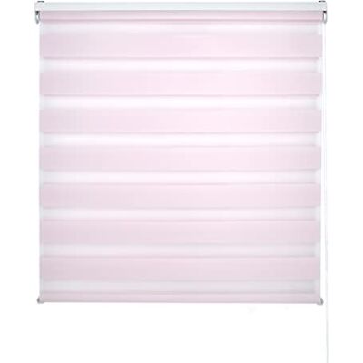 Decorblind Dubbelskiktad rullgardin natt och dag vägg- eller takmontering, storlek 100 x 250 cm (B x L), Tyg 97 x 245 rosa, fönster Decorblind Dubbelskiktad rullgardin natt och dag vägg- eller takmontering, storlek 100 x 250 cm (B x L), Tyg 97 x 245 rosa, fönster