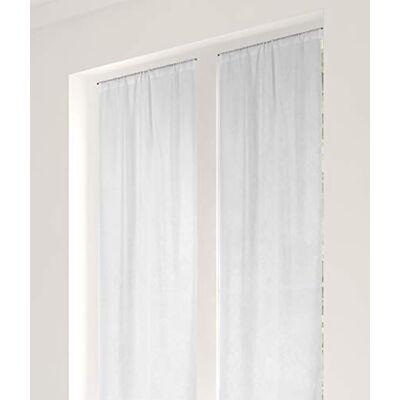 LINDER Vitrage, 100% polyester, vit, 60 x 200 cm LINDER Vitrage, 100% polyester, vit, 60 x 200 cm