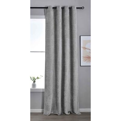Gardinenbox Gardinlåda mörkläggningsgardin H x B 245 x 135 cm grå "Nürnberg" öljetter roomtag chenille sammetslen mjuk smidig fallande 202420 Gardinenbox Gardinlåda mörkläggningsgardin H x B 245 x 135 cm grå "Nürnberg" öljetter roomtag chenille sammetslen mjuk smidig fallande 202420