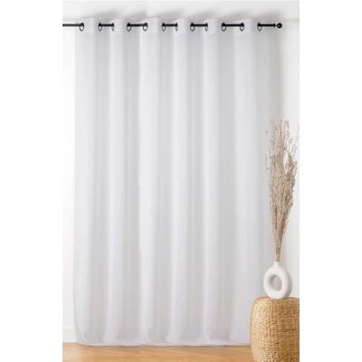 LINDER Voilage Bouclette Pistolkanonfärgad öljetter snövit färg 290 x 240 cm 100% polyester Boucline kollektion LINDER Voilage Bouclette Pistolkanonfärgad öljetter snövit färg 290 x 240 cm 100% polyester Boucline kollektion