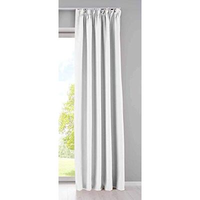 Gardinenbox Gardin ogenomskinlig "NewYork" dolda slingor vit, H x B 245 x 295 cm, 1-pack termogardin, mörkläggningsgardin, mörkläggningsgardin, ljudisolerande, Oeko-Tex veckband, gardinomslag, 2020610 Gardinenbox Gardin ogenomskinlig "NewYork" dolda slingor vit, H x B 245 x 295 cm, 1-pack termogardin, mörkläggningsgardin, mörkläggningsgardin, ljudisolerande, Oeko-Tex veckband, gardinomslag, 2020610