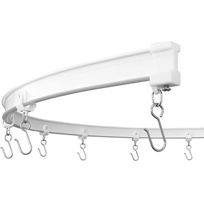 KXLIFE Flexibel böjbar böjd takgardinspår, RV gardinspår, gardinspår takfäste, gardinstång (2,4 m) KXLIFE Flexibel böjbar böjd takgardinspår, RV gardinspår, gardinspår takfäste, gardinstång (2,4 m)