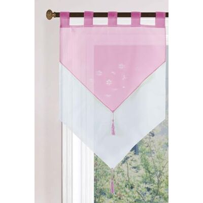 Gardinenbox Gardinlåda skivgardin H x B 90 x 60 cm rosa "GERA" tvåskikts voile slingor skivhängare Panneaux, 2023710 Gardinenbox Gardinlåda skivgardin H x B 90 x 60 cm rosa "GERA" tvåskikts voile slingor skivhängare Panneaux, 2023710