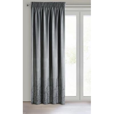 Eurofirany MIRELA sammetsgardin, sammetsgardin, med veckband – 1 st. Gyllene mönster, mörkläggning, glamour, elegant gardin för vardagsrum, sovrum, 140 x 270 cm, mörkgrå Eurofirany MIRELA sammetsgardin, sammetsgardin, med veckband – 1 st. Gyllene mönster, mörkläggning, glamour, elegant gardin för vardagsrum, sovrum, 140 x 270 cm, mörkgrå