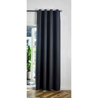 Gardinenbox Gardinlåda mörkläggningsgardin öljetter gardinomtag H x B 245 x 145 cm mörkgrå 100% mörkläggning "München Dark" treskiktsbindning fiskbensmönster 202410 Gardinenbox Gardinlåda mörkläggningsgardin öljetter gardinomtag H x B 245 x 145 cm mörkgrå 100% mörkläggning "München Dark" treskiktsbindning fiskbensmönster 202410