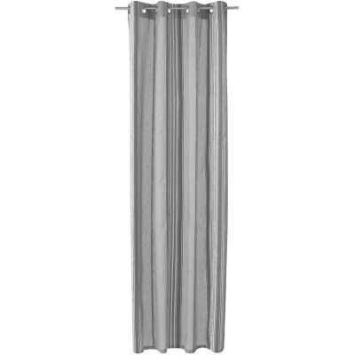 TOM TAILOR 575063 öljettskynke T-Classic Stripes 140 x 245 cm, grå/vit TOM TAILOR 575063 öljettskynke T-Classic Stripes 140 x 245 cm, grå/vit