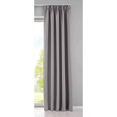 Gardinenbox Gardin ogenomskinlig "Newyork" dolda slingor grå H x B 245 x 140 cm, 1-pack termogardin, mörkläggningsgardin, mörkläggningsgardin, ljudisolerande, Oeko-Tex veckband, gardinomslag, 2020610 Gardinenbox Gardin ogenomskinlig "Newyork" dolda slingor grå H x B 245 x 140 cm, 1-pack termogardin, mörkläggningsgardin, mörkläggningsgardin, ljudisolerande, Oeko-Tex veckband, gardinomslag, 2020610