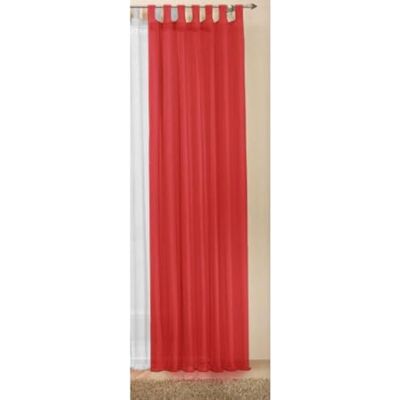 Gardinenbox Öljettgardin transparent enfärgad gardin av voile, många attraktiva färger, specialstorlek, 225 x 140 cm (H x B), röd, 61225 Gardinenbox Öljettgardin transparent enfärgad gardin av voile, många attraktiva färger, specialstorlek, 225 x 140 cm (H x B), röd, 61225