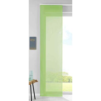 Gardinenbox Uppsättning av 1 gardiner gardiner gardiner voile H x B 245 x 60 cm, äppelgrön, komplett med panelvagn, viktstång, 85589N Gardinenbox Uppsättning av 1 gardiner gardiner gardiner voile H x B 245 x 60 cm, äppelgrön, komplett med panelvagn, viktstång, 85589N