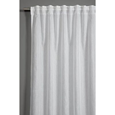 Gardinia gardin med dolda öglor och gardinband, ogenomskinlig men släpper in ljus, Fördragsgardin i vitt, Jacquard-Voile,140 x 245 cm Gardinia gardin med dolda öglor och gardinband, ogenomskinlig men släpper in ljus, Fördragsgardin i vitt, Jacquard-Voile,140 x 245 cm