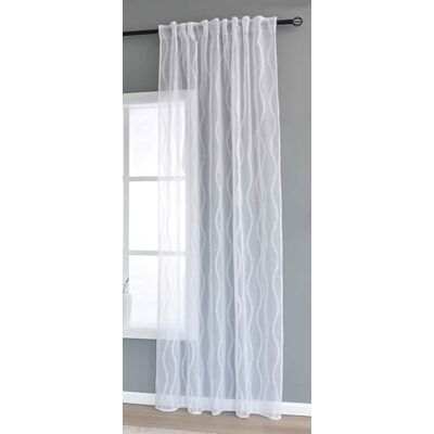 Gardinenbox Gardin HxB 245 x 145 cm natur vågor "Valencia" multiband upphängning Scherli transparent linneutseende, 2023420 Gardinenbox Gardin HxB 245 x 145 cm natur vågor "Valencia" multiband upphängning Scherli transparent linneutseende, 2023420