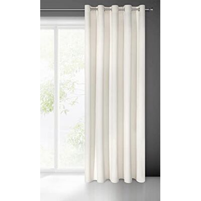 Eurofirany villa gardin sammet mjuk 10 öljett-1 st. Elegant gardin tjock 290 g/m2 elegant slät enfärgad fluffig modern klassisk vardagsrum sovrum lounge, krämfärgad, 140 x 250 cm Eurofirany villa gardin sammet mjuk 10 öljett-1 st. Elegant gardin tjock 290 g/m2 elegant slät enfärgad fluffig modern klassisk vardagsrum sovrum lounge, krämfärgad, 140 x 250 cm