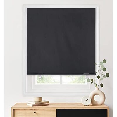 LazBlinds 100% mörkläggningsrullgardiner, inga verktyg inga borrar sladdlösa persienner för fönster, värmeisolerade UV-skydd, integritet, fönsterrutor för sovrum (81 cm B x 183 cm H, svart) LazBlinds 100% mörkläggningsrullgardiner, inga verktyg inga borrar sladdlösa persienner för fönster, värmeisolerade UV-skydd, integritet, fönsterrutor för sovrum (81 cm B x 183 cm H, svart)