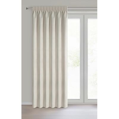 Eurofirany Carly 100% mörkläggningsgardin med veckband och tunnel, matt ogenomskinlig gardin för vardagsrum, sovrum, H 270 x B 140 cm (1-pack), mörk kräm Eurofirany Carly 100% mörkläggningsgardin med veckband och tunnel, matt ogenomskinlig gardin för vardagsrum, sovrum, H 270 x B 140 cm (1-pack), mörk kräm