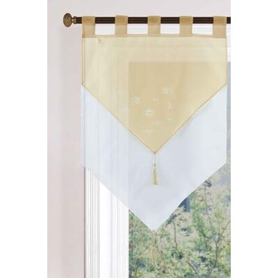 Gardinenbox Gardinlåda skivgardin H x B 90 x 60 cm sand "GERA" tvåskikts voile slingor skivhängare Panneaux, 2023710 Gardinenbox Gardinlåda skivgardin H x B 90 x 60 cm sand "GERA" tvåskikts voile slingor skivhängare Panneaux, 2023710