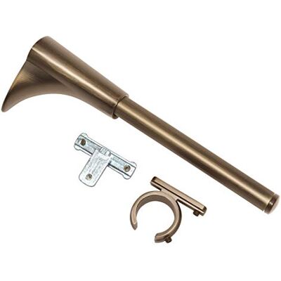 Gardinia universalhållare 1 och 2 spårig för Ø 25 mm brons 15 cm, Metall Gardinia universalhållare 1 och 2 spårig för Ø 25 mm brons 15 cm, Metall
