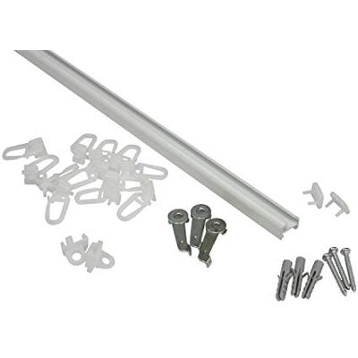 GARDINIA Aluminium gardinstång - Vit - 120 cm - Inredningsdekor GARDINIA Aluminium gardinstång - Vit - 120 cm - Inredningsdekor