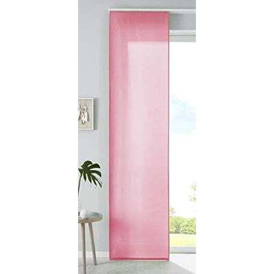 Gardinenbox Uppsättning av 1 gardiner för golvgardin, mikrofibergardin, rumsavdelare H x B 245 x 60 cm, rosa, matt, panelvagn, viktstång, 85 600 N Gardinenbox Uppsättning av 1 gardiner för golvgardin, mikrofibergardin, rumsavdelare H x B 245 x 60 cm, rosa, matt, panelvagn, viktstång, 85 600 N