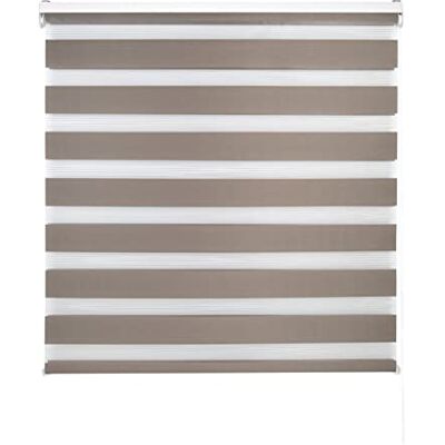 Decorblind Dubbelskiktad rullgardin natt och dag vägg- eller takinstallation, storlek 100 x 180 cm (B x L), Tyg 97 x 175 brun, för fönster Decorblind Dubbelskiktad rullgardin natt och dag vägg- eller takinstallation, storlek 100 x 180 cm (B x L), Tyg 97 x 175 brun, för fönster