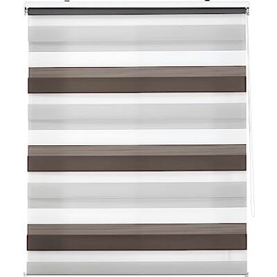 Decorblind Estor Rollable Dubbel Layer Natt och dag Installation Vägg eller Tak, Mätning Stor: 100x180 Bredd x Lång/Mätning Tyg Estor: 97x175 – Estor Tricolor Brun-Grå-Vit, Estor Fönster Decorblind Estor Rollable Dubbel Layer Natt och dag Installation Vägg eller Tak, Mätning Stor: 100x180 Bredd x Lång/Mätning Tyg Estor: 97x175 – Estor Tricolor Brun-Grå-Vit, Estor Fönster