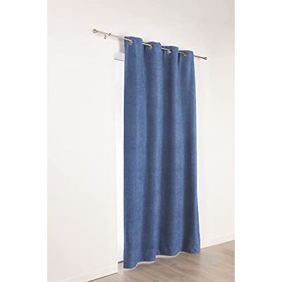 LINDER öljettpanel, polyester, blå, 140 x 260 cm LINDER öljettpanel, polyester, blå, 140 x 260 cm