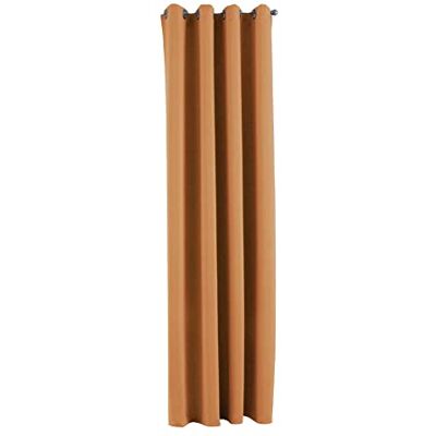 Gardinenbox Gardin ogenomskinlig "Newyork" orange H x B 245 x 140 cm, 1-pack termisk gardin, mörkläggningsgardin, mörkläggning, öljetter, ljudisolerande, Oeko-Tex UV-skydd, gardinhållare, 201920600 Gardinenbox Gardin ogenomskinlig "Newyork" orange H x B 245 x 140 cm, 1-pack termisk gardin, mörkläggningsgardin, mörkläggning, öljetter, ljudisolerande, Oeko-Tex UV-skydd, gardinhållare, 201920600