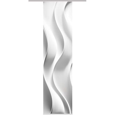 HOME WOHNIDEEN Glidgardin JAIR i sidenutseende – vågor digitalt tryck, 245 x 60 cm, med tillbehör, färg: grå, storlek: 245 x 60 cm, antal: 1 x HOME WOHNIDEEN Glidgardin JAIR i sidenutseende – vågor digitalt tryck, 245 x 60 cm, med tillbehör, färg: grå, storlek: 245 x 60 cm, antal: 1 x
