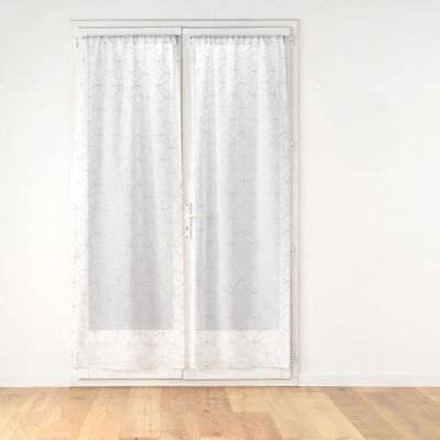Douceur d'Intérieur , Rakt par stångpass (2 x 70 x 200 cm) Olympia grå, broderad sandblästrad segel Douceur d'Intérieur , Rakt par stångpass (2 x 70 x 200 cm) Olympia grå, broderad sandblästrad segel