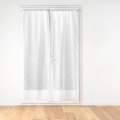 Douceur d'Intérieur , Rakt par stångpass (2 x 70 x 200 cm) Olympia vit, broderad sandblästrad segel Douceur d'Intérieur , Rakt par stångpass (2 x 70 x 200 cm) Olympia vit, broderad sandblästrad segel