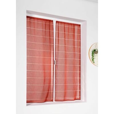 LINDER Par glas Terracotta dragsnöre polyester 160 x 70 cm LINDER Par glas Terracotta dragsnöre polyester 160 x 70 cm
