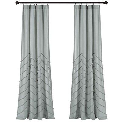Lush Decor Frodig dekor pastellblå chenille sparre fönster gardin panel par (84 tum x 40 tum), 102 cm B x 213 cm L (paket med 1) Lush Decor Frodig dekor pastellblå chenille sparre fönster gardin panel par (84 tum x 40 tum), 102 cm B x 213 cm L (paket med 1)