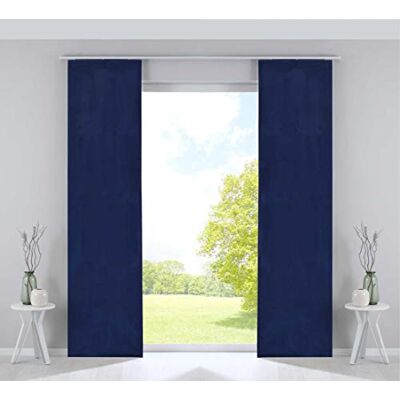 Gardinenbox Gardinlåda 2-pack rutor mörknar skyttegraner »Milano « sammet blicktät mörkläggning panelvägar klövergångar, 100% polyester, blå, HxB 245 x 60 cm Gardinenbox Gardinlåda 2-pack rutor mörknar skyttegraner »Milano « sammet blicktät mörkläggning panelvägar klövergångar, 100% polyester, blå, HxB 245 x 60 cm