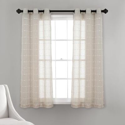 Lush Decor Lantliga skira gardinpaneler med öljetter, 2-pack, 97 x 160 cm, beige Lush Decor Lantliga skira gardinpaneler med öljetter, 2-pack, 97 x 160 cm, beige