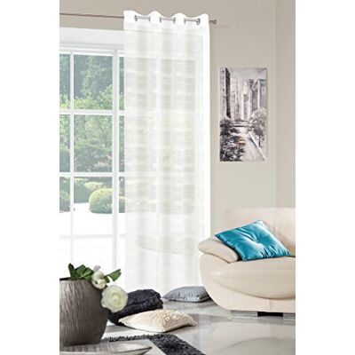 Eurofirany , Öljetthalsduk Iza, krämig, 140 x 250 gardin, 100% polyester, 0,02 x 140 x 250 cm Eurofirany , Öljetthalsduk Iza, krämig, 140 x 250 gardin, 100% polyester, 0,02 x 140 x 250 cm