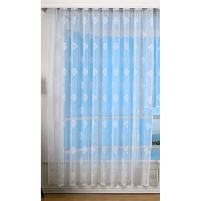 Gardinenbox Jacquard Bogenstore gardin, 245 x 450, barock blommönster, vitt veckband, universalband, veckband, butik, 13142 Gardinenbox Jacquard Bogenstore gardin, 245 x 450, barock blommönster, vitt veckband, universalband, veckband, butik, 13142