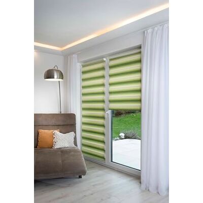 Khome K-home® Klemmfix dubbel rullgardin Madrid utan borrning färggradient grön B 60 x H150 cm Khome K-home® Klemmfix dubbel rullgardin Madrid utan borrning färggradient grön B 60 x H150 cm