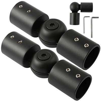 Anndason Kraftig gångjärn armbågskontakt gardinstång hörnkontakt armbågskontakt för 1 tum burspråk gardinstänger, svart färg, (set med 2) Anndason Kraftig gångjärn armbågskontakt gardinstång hörnkontakt armbågskontakt för 1 tum burspråk gardinstänger, svart färg, (set med 2)