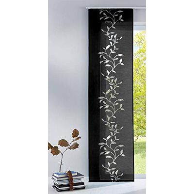 Gardinenbox Gardinlåda modern golvgardin, rumsseparator, skjutgardin Tendril av högkvalitativt brännartyg med panelvagn, 245 x 60 (H x B), svart, 85611 Gardinenbox Gardinlåda modern golvgardin, rumsseparator, skjutgardin Tendril av högkvalitativt brännartyg med panelvagn, 245 x 60 (H x B), svart, 85611
